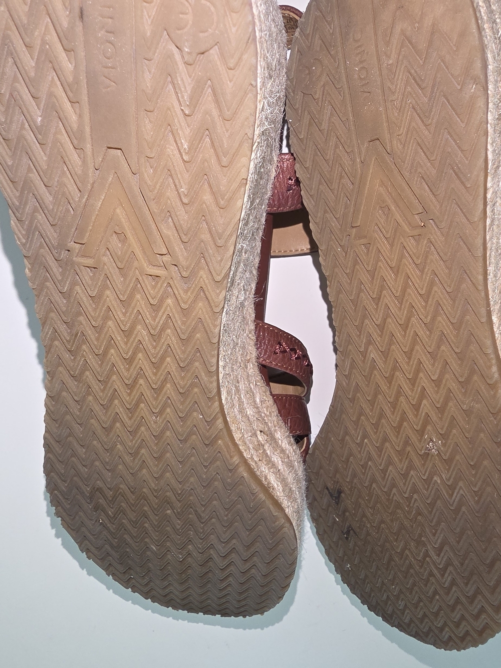 Vionic Burgundy/maroon l Braided-Strap Wedge Sandals - Picture 9 of 9